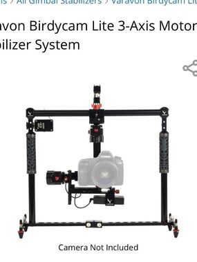 Lite 3-Axis Motorized Gimbal Stabilizer — Black with Red Accents